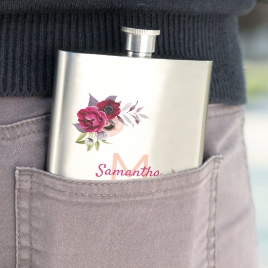 Monogram Florals burgundy Flacon (Voorbeeld)