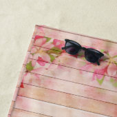 Monogram florroze houtfamilie uit het bijtende lan strandlaken (In situ)