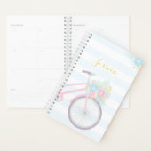 Monogram Flower Bicycle Cute Pastel Planner (Display)