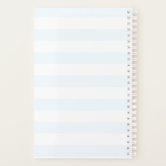 Monogram Flower Bicycle Cute Pastel Planner (Achterkant)