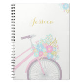 Monogram Flower Bicycle Notitieboek (80 pagina's B (Voorkant)