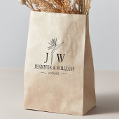 Monogram Flower Custom Weddenschap Bag Rubberstempel