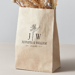 Monogram Flower Custom Weddenschap Bag Rubberstempel