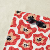 Monogram Flowers Elegant Stylish Beach Towel Strandlaken (In situ)