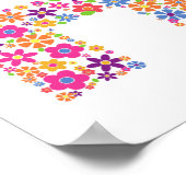 Monogram Flowers Floral Letter H Poster (Hoek)