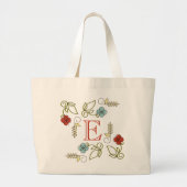 Monogram Flowers Jumbo Canvas tas (Voorkant)