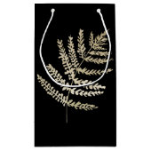 Monogram Foliage Bruiloft Zwart Welkom Klein Cadeauzakje (Achterkant)