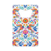 Monogram Folk Art Floral Fiesta Trouwgunst Creditkaart Flessenopener (Achterkant)