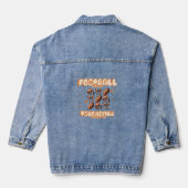 Monogram Football Mama Touchdown Seizoen Denim Jacket (Achterkant)