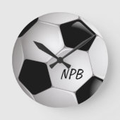 Monogram Football Voetbal Ronde Klok (Voorkant)