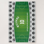 Monogram Football Voetbal Sport Groen Legpuzzel (Verticaal)