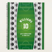 Monogram Football Voetbal Sport Groen Planner (Voorkant)