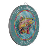 Monogram forelvliegvisser dartbord (Voorkant Links)