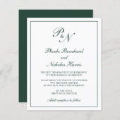 Monogram Forest Green Budget Weddenation (Voorkant / Achterkant)