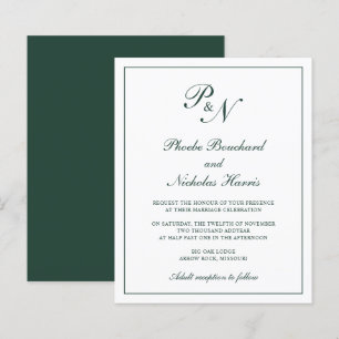 Monogram Forest Green Budget Weddenation