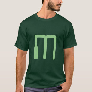 Monogram Forest Green voegt Jouw naam Initiaal toe T-shirt