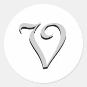 Monogram Formele Sticker "V" (Voorkant)