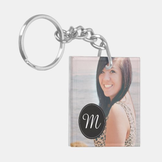 Monogram & Foto Afstudeerder Sleutelhanger (Voorkant Links)