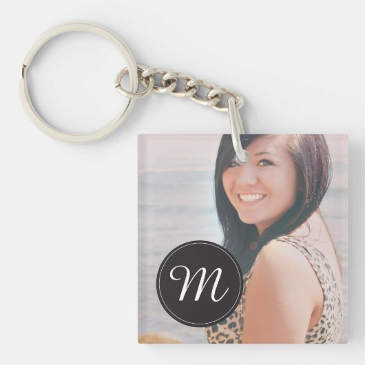 Monogram & Foto Afstudeerder Sleutelhanger (Voorkant)