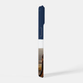 Monogram Foto Bold Navy Blauwe iPhone 15 Case (Rechterkant)