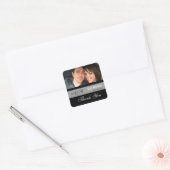 Monogram foto bruiloft gunst Stickers (Envelop)