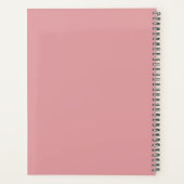 Monogram Foto Collage Blush Roze Naam Planner (Achterkant)