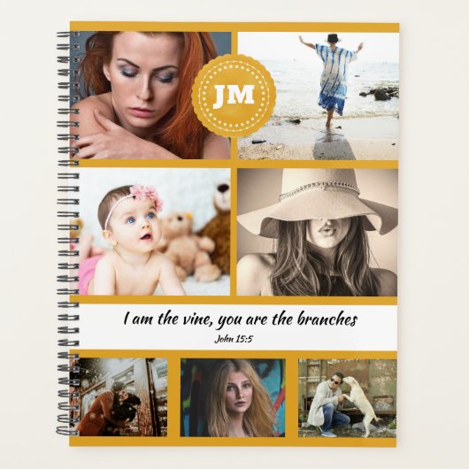 Monogram foto collage Christelijke inspiratie Planner (Voorkant)