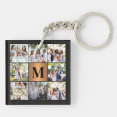 Monogram foto collage familie sleutelhanger (Achterkant)