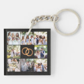 Monogram foto collage familie sleutelhanger (Achterkant)