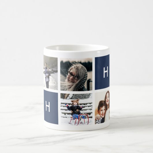 Monogram Foto Collage Mok | marine (Center)