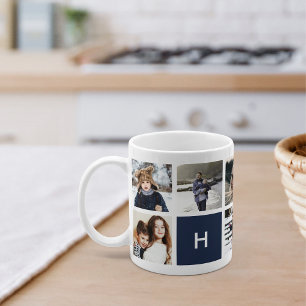 Monogram Foto Collage Mok   marine