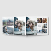 Monogram Foto Collage Wedding Gastenboek (Volledig)