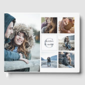 Monogram Foto Collage Wedding Gastenboek (Voorkant)
