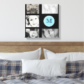 Monogram Foto Collage Wrapped Canvas Afdruk (Insitu (Slaapkamer))