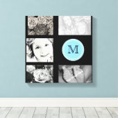Monogram Foto Collage Wrapped Canvas Afdruk (Insitu (Houten vloer))