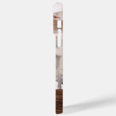 Monogram Foto Couple Wood Persoonlijke naam Case-Mate iPhone Case (Achterkant / Links)