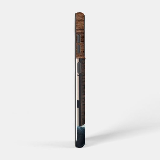 Monogram Foto Couple Wood Persoonlijke naam Samsung Galaxy Hoesje (Rechterkant)