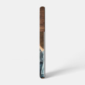 Monogram Foto Couple Wood Persoonlijke naam Samsung Galaxy Hoesje (Linkerkant)