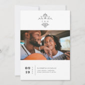 monogram | Foto De datum opslaan Save The Date (Voorkant)