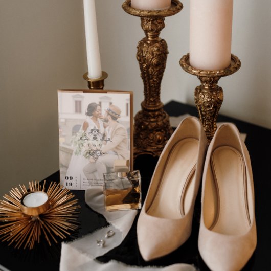 monogram | Foto De datum opslaan Save The Date