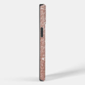 Monogram foto glitters rose goud handgeschreven Case-Mate iPhone case (Achterkant / Rechts)