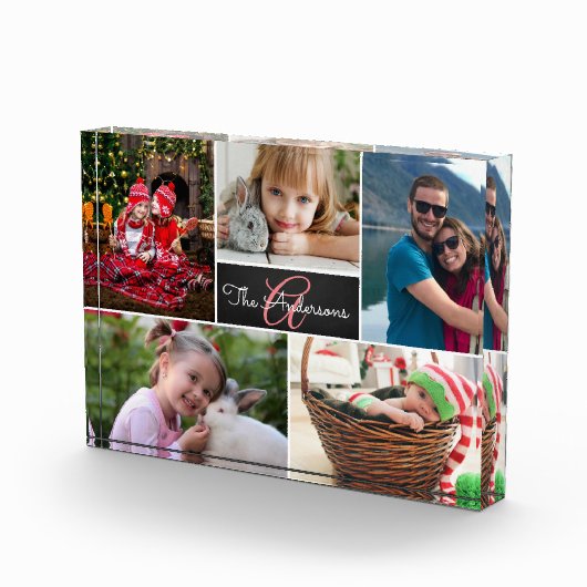 Monogram foto-inkuilfamilie fotoblokken (Rechts)