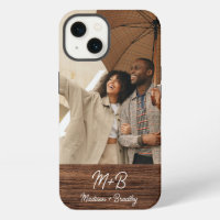 Monogram Foto Koppel Houten Gepersonaliseerde Naam