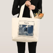 Monogram Foto Licht blauwe troebele hemel met Sund Grote Tote Bag (Voorkant (product))
