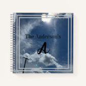 Monogram Foto Licht blauwe troebele hemel met Sund Notitieboek (Voorkant)