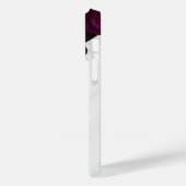 Monogram Foto Modern Floral Marble Custom Name Case-Mate iPhone Case (Achterkant / Links)