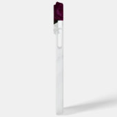 Monogram Foto Modern Floral Marble Custom Name Case-Mate iPhone Case (Achterkant / Links)