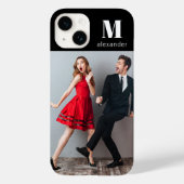 Monogram Foto Moderne Persoonlijke Naam Case-Mate iPhone Case (Achterkant)