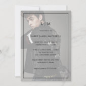 Monogram foto Moderne viering van het leven Kaart (Voorkant)