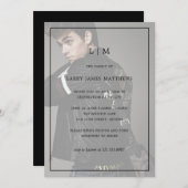 Monogram foto Moderne viering van het leven Kaart (Voorkant / Achterkant)